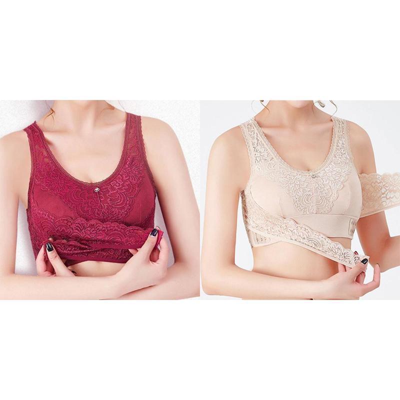 Ciaovie Soutien-gorge sans armatures en dentelle avec boucle latérale sur le côté - ciaovie