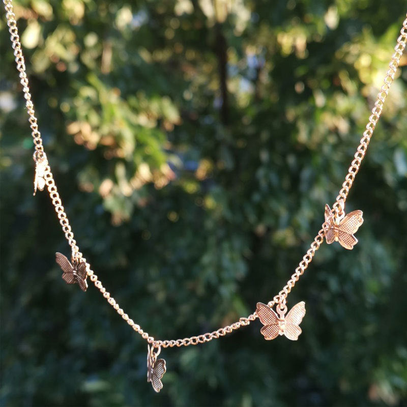 Collier Pendentif Papillon Vintage