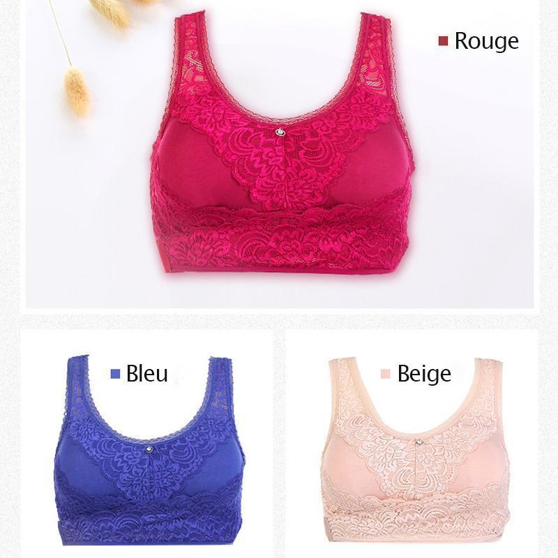 Ciaovie Soutien-gorge sans armatures en dentelle avec boucle latérale sur le côté - ciaovie