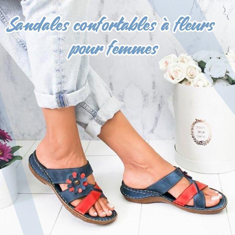 Sandales Confortables à Fleurs - ciaovie