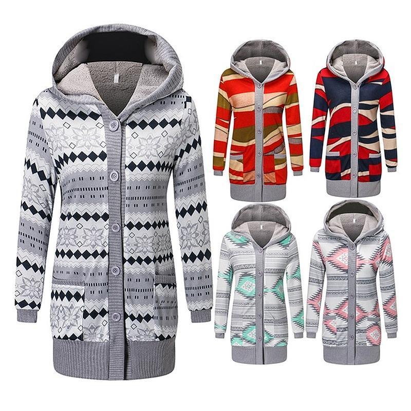 Ciaovie™ Hiver Cardigan Sweat Tricoté à Bouton à Capuche - ciaovie