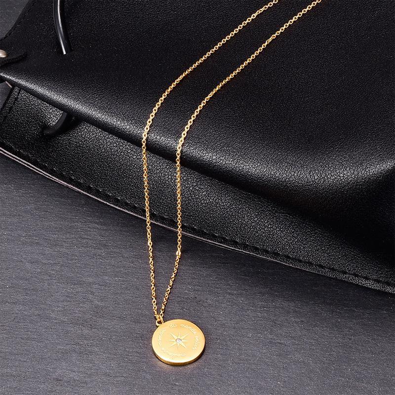 Collier Pendentif Doré «meilleure maman du monde entier»