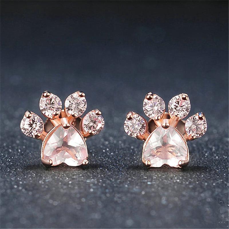 Boucles d'Oreilles Pattes de Chats Mignons