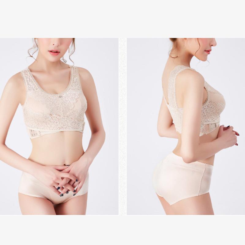 Ciaovie Soutien-gorge sans armatures en dentelle avec boucle latérale sur le côté - ciaovie