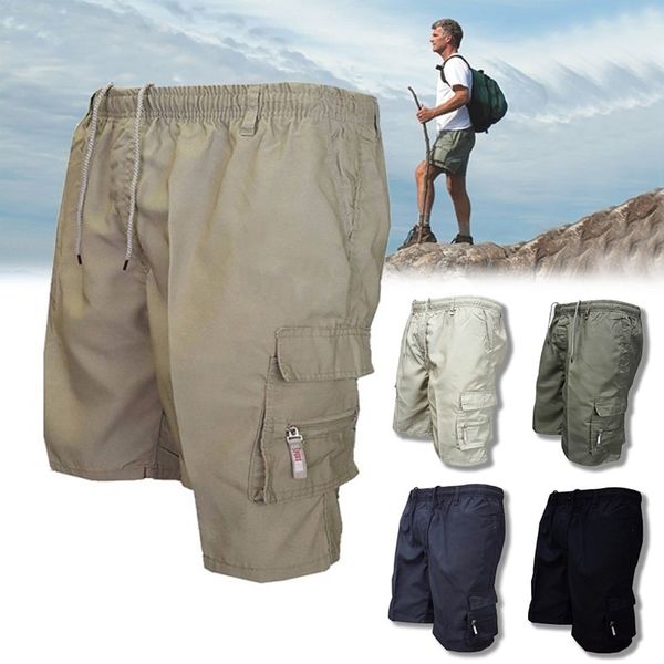 Short cargo sportif décontracté pour hommes avec plusieurs poches