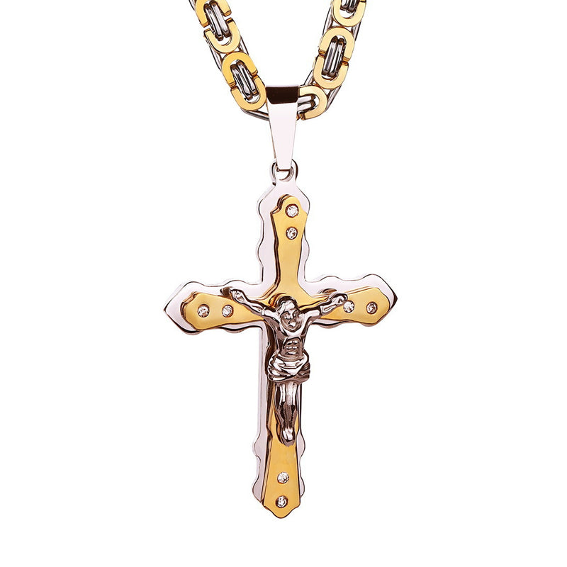 Collier Pendentif Croix en Titane