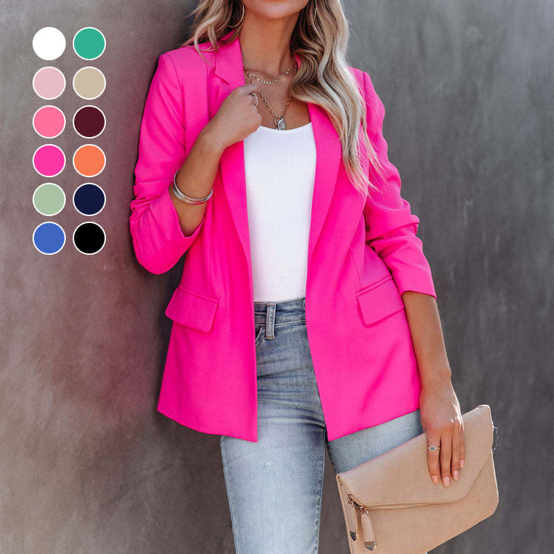 Blazer de couleur unie