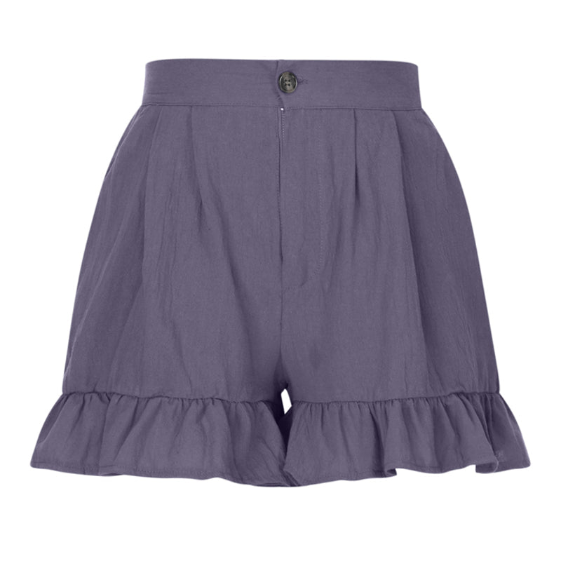 Short d'été femme taille haute