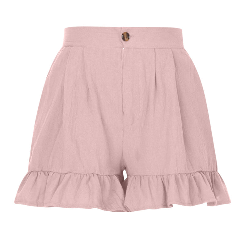 Short d'été femme taille haute