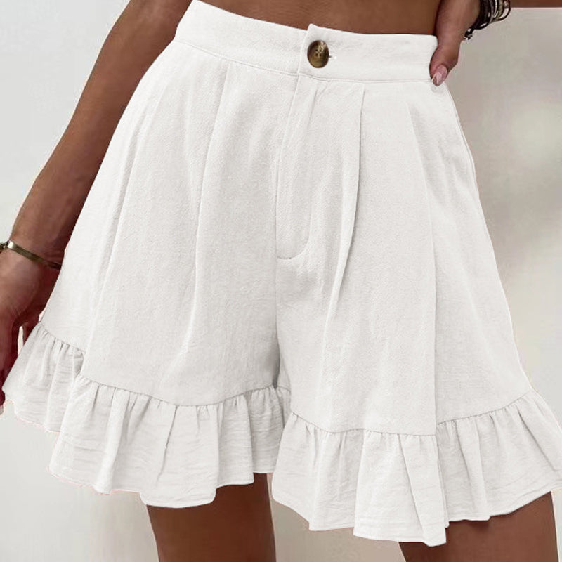 Short d'été femme taille haute