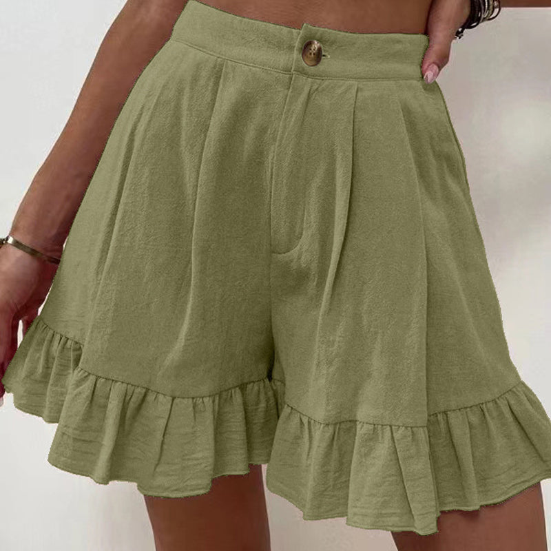 Short d'été femme taille haute