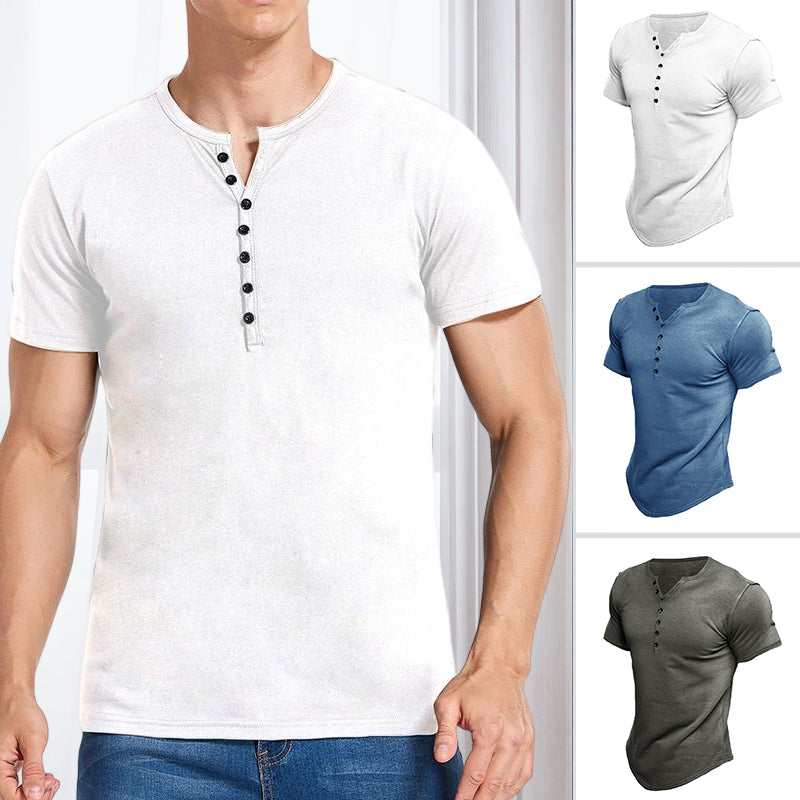 T-shirt Uni Á Manches Courtes Pour Hommes