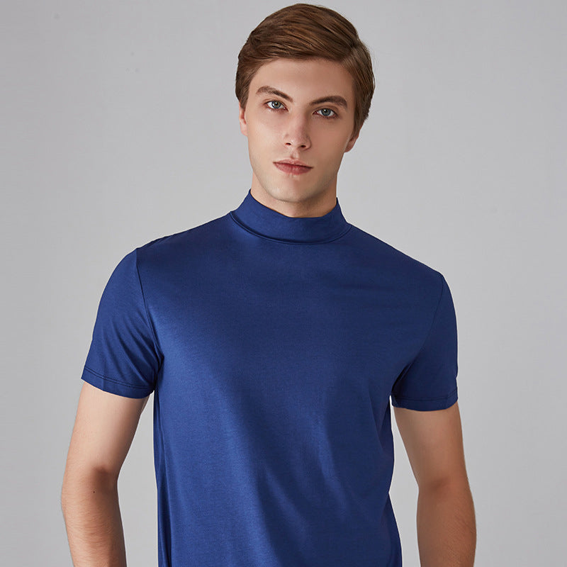 T-shirt homme coupe slim à col montant